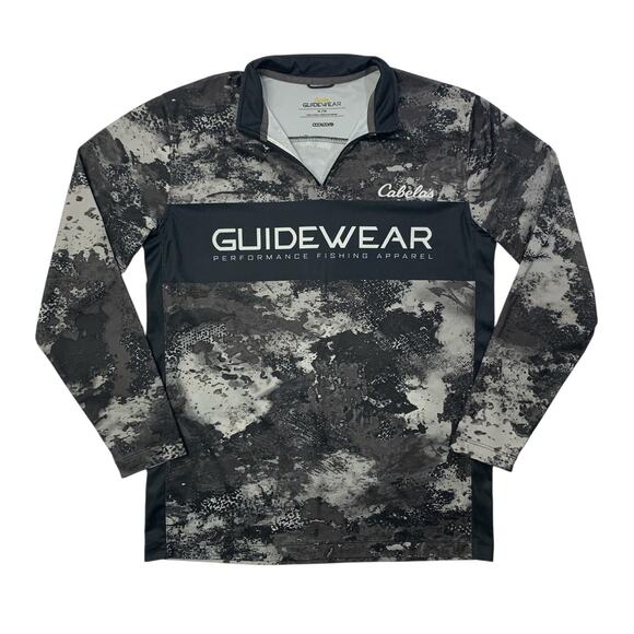 Cabelas Shirt Mens M Medium Grey Guidewear Coolcore Fishing Outdoor Active *READ - Picture 1 of 13